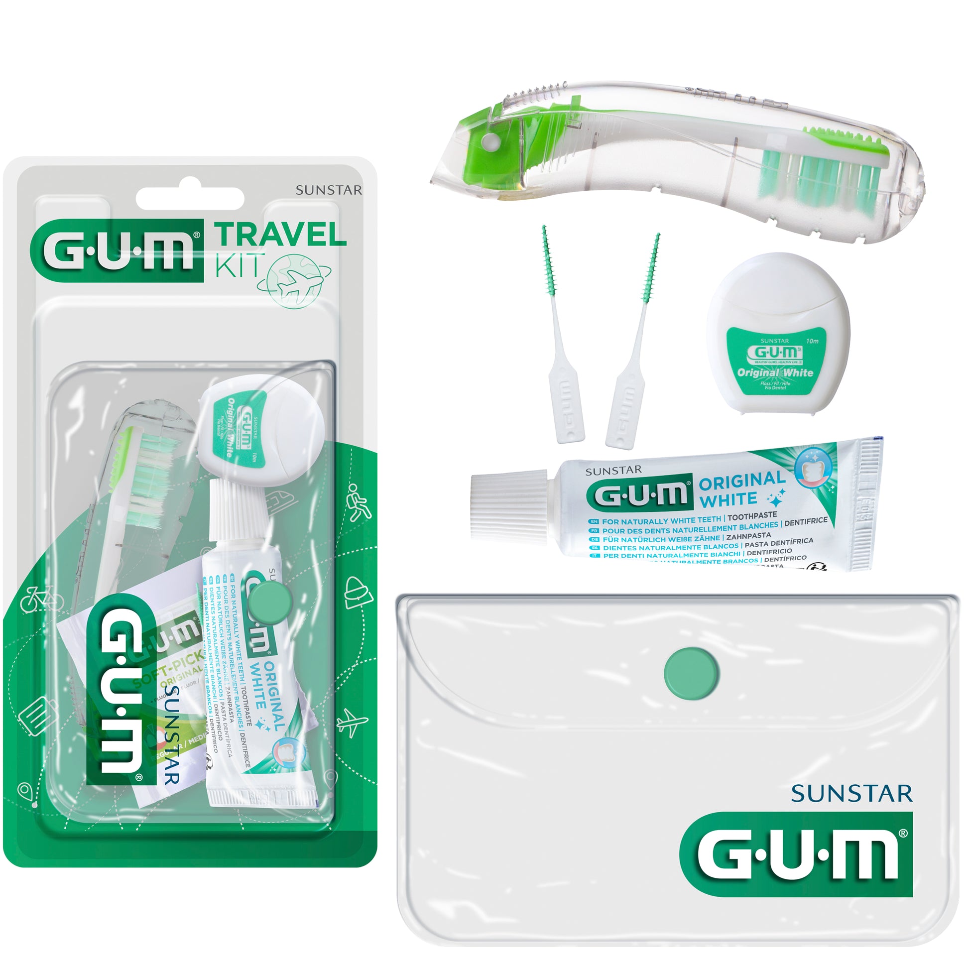 GUM dental hygiene GUM dental hygiene travel kit