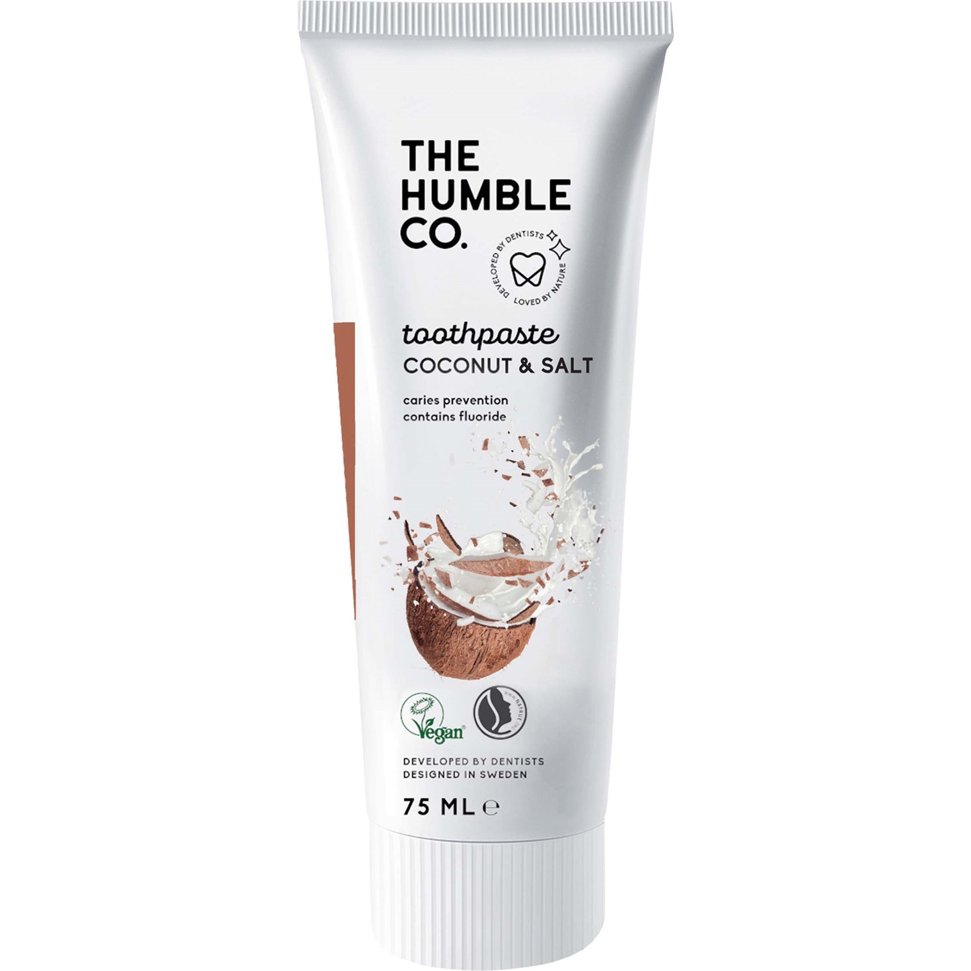 Humble Natural tandkräm Coconut & salt, (helt utan starka kemikalier) 75 ml