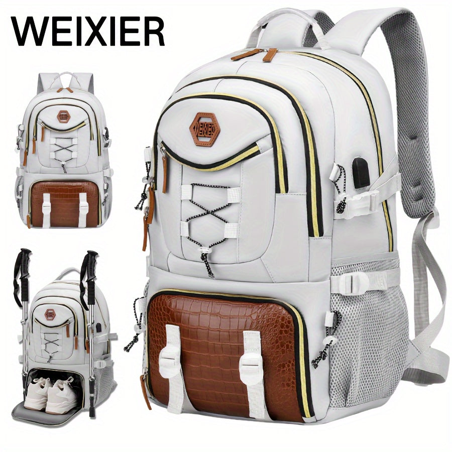 Men's Casual Backpack - Large Capacity Durable Nylon With Multiple Pockets and Portable Laptop Compartment