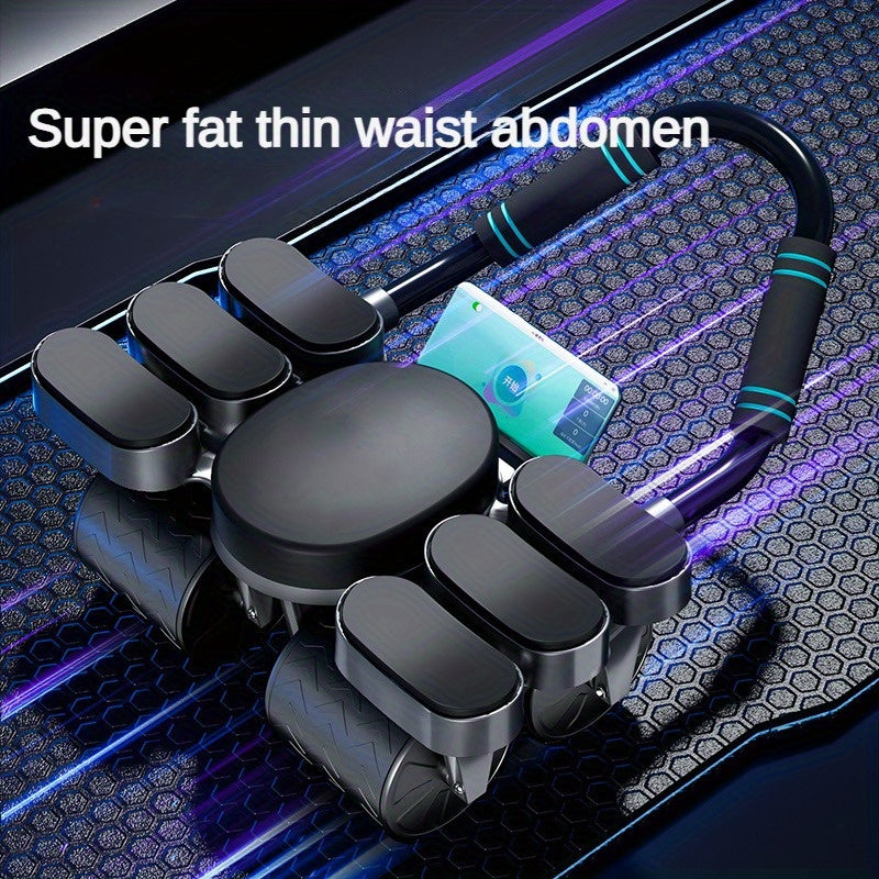 Automatic abdominal roller for core training with four-speed design