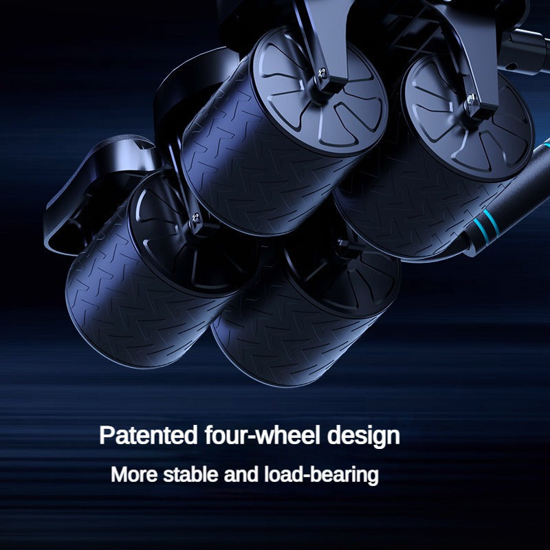 Automatic abdominal roller for core training with four-speed design