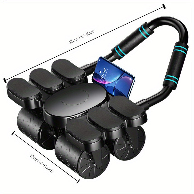 Automatic abdominal roller for core training with four-speed design