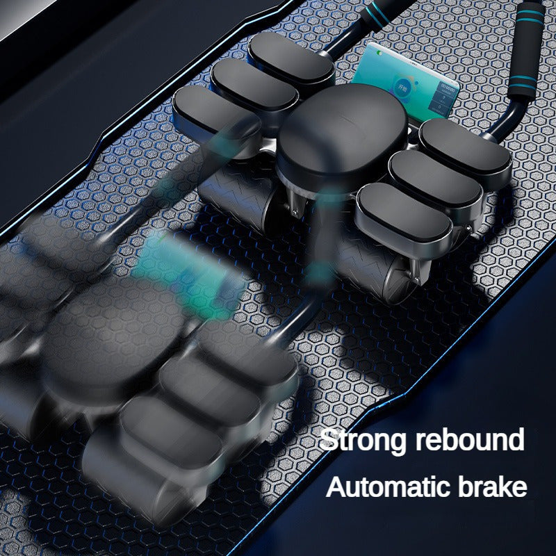 Automatic abdominal roller for core training with four-speed design