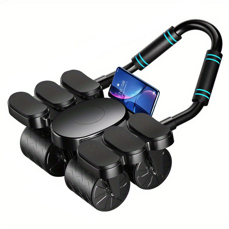 Automatic abdominal roller for core training with four-speed design