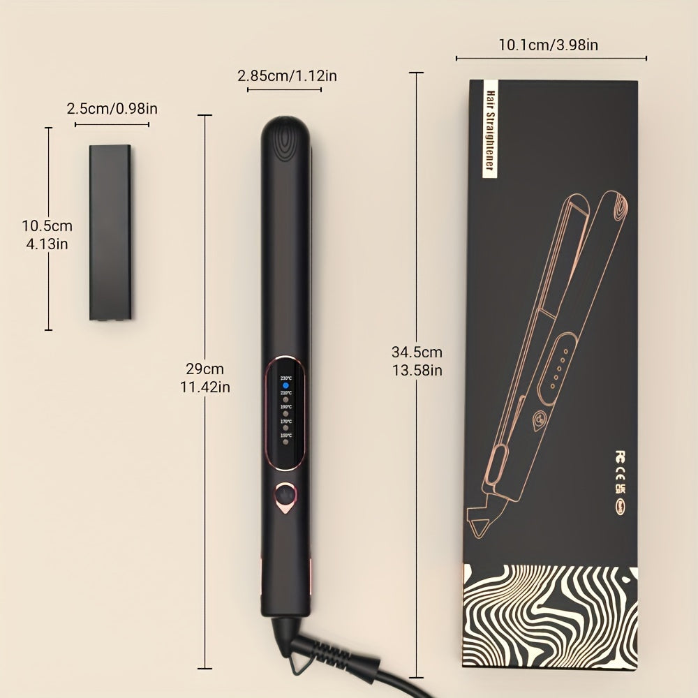 Ceramic titanium straightener and curling iron combination