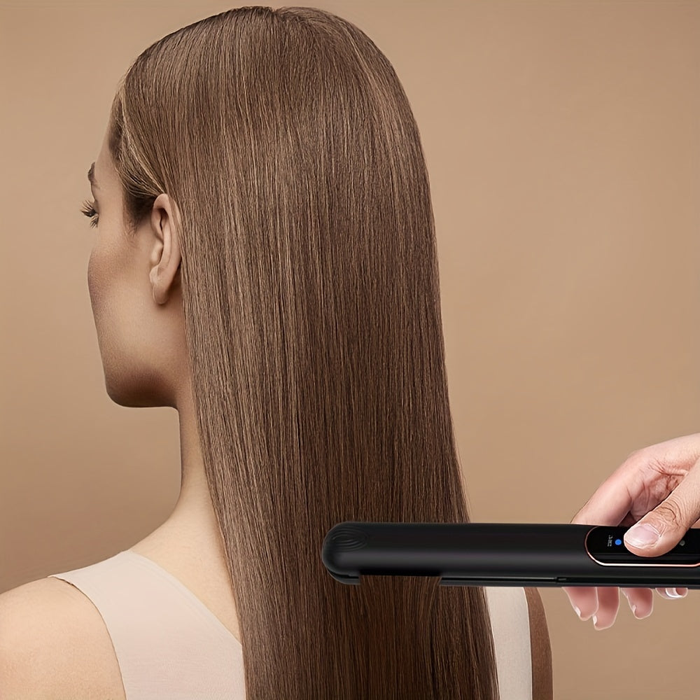 Ceramic titanium straightener and curling iron combination