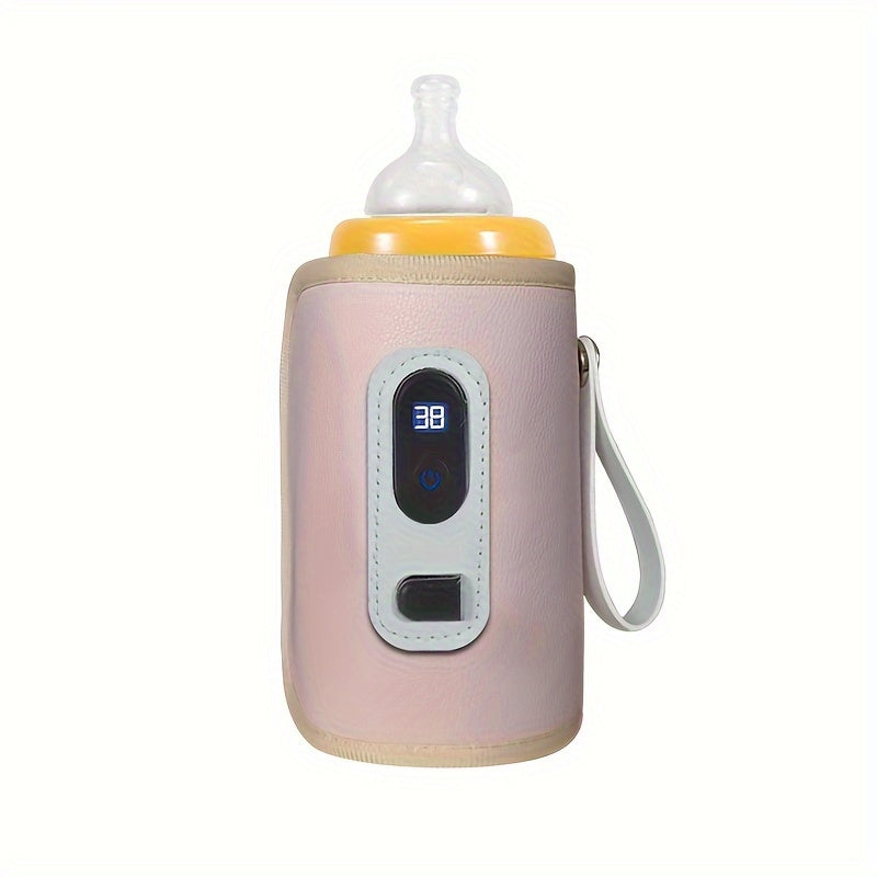 USB-powered pacifier bottle warmer with digital display