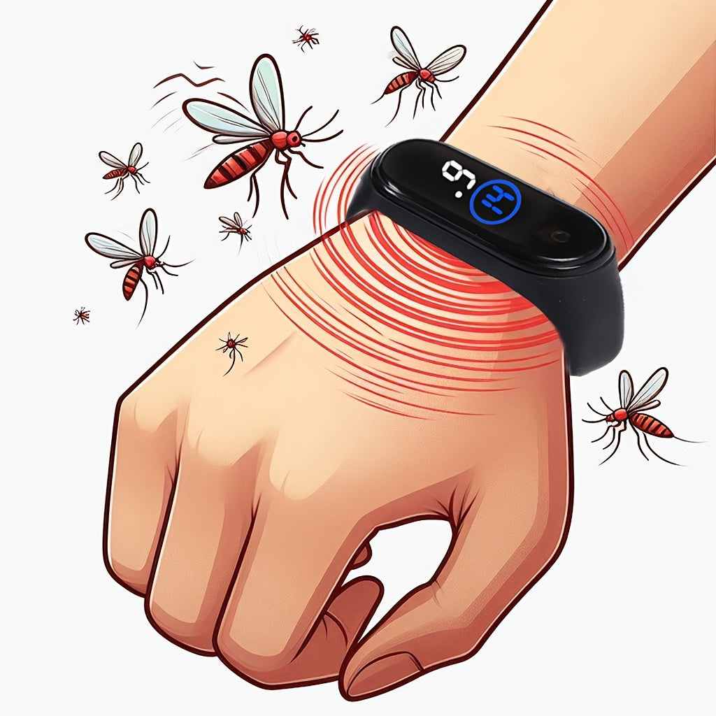 1 pc. silicone bracelet with mosquito repellent function - portable and stylish