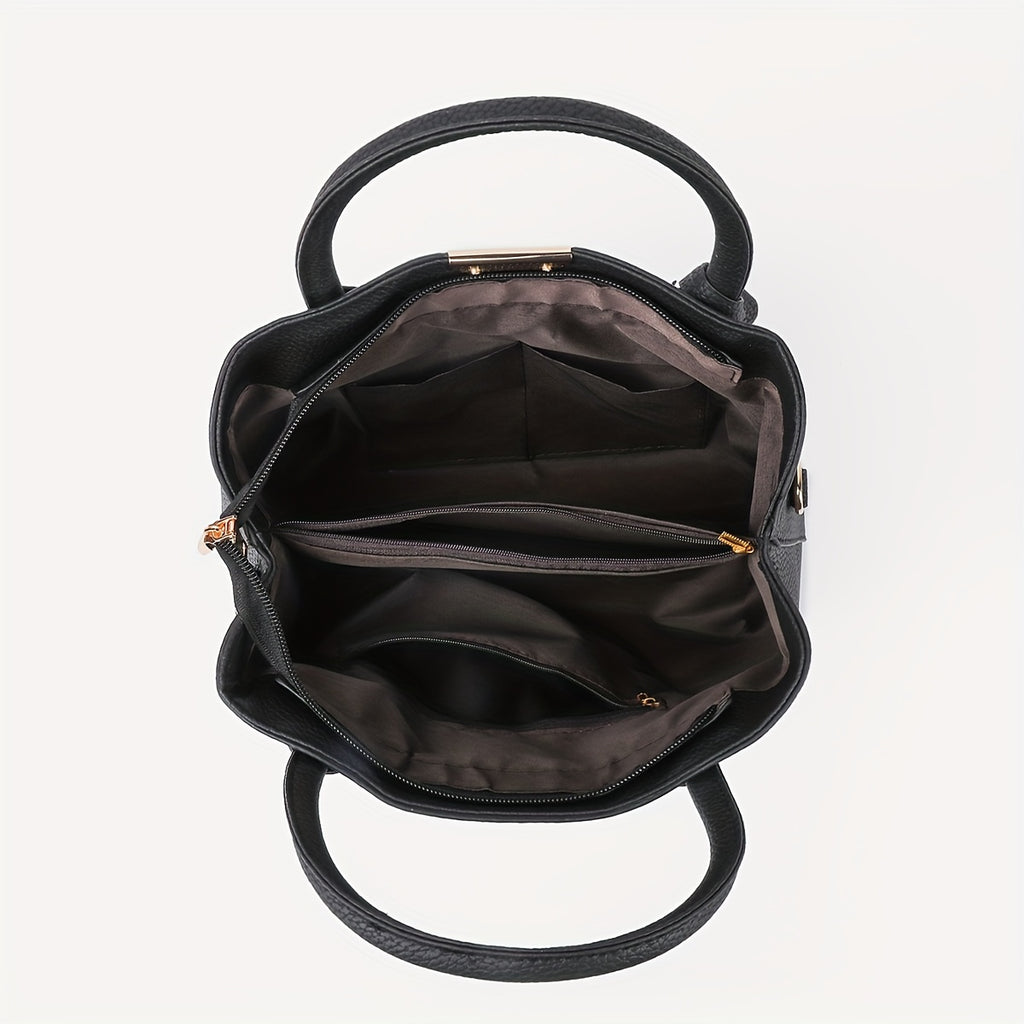 Stylish Black Quilted Tote Bag for Women