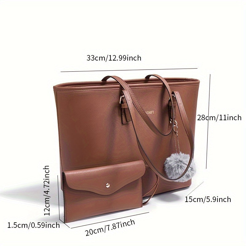 Women's Fashion Tote Bag – Dark Brown Fall/Winter
