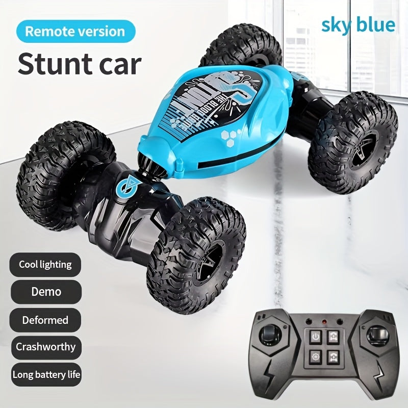 LED-lit stunt RC car with gesture control and climbing