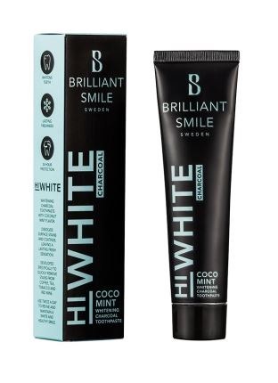 Brilliant Smile Charcoal Black & Coco  Mint – Mot fläckar från kaffe, te, rödvin, snus och cigaretter