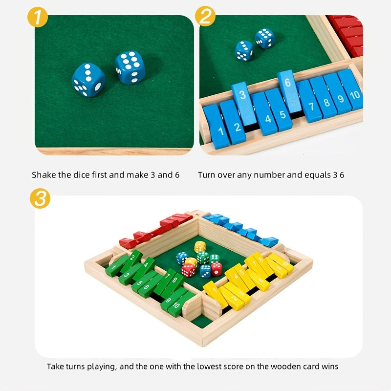 Board Game Square Flip Card Game