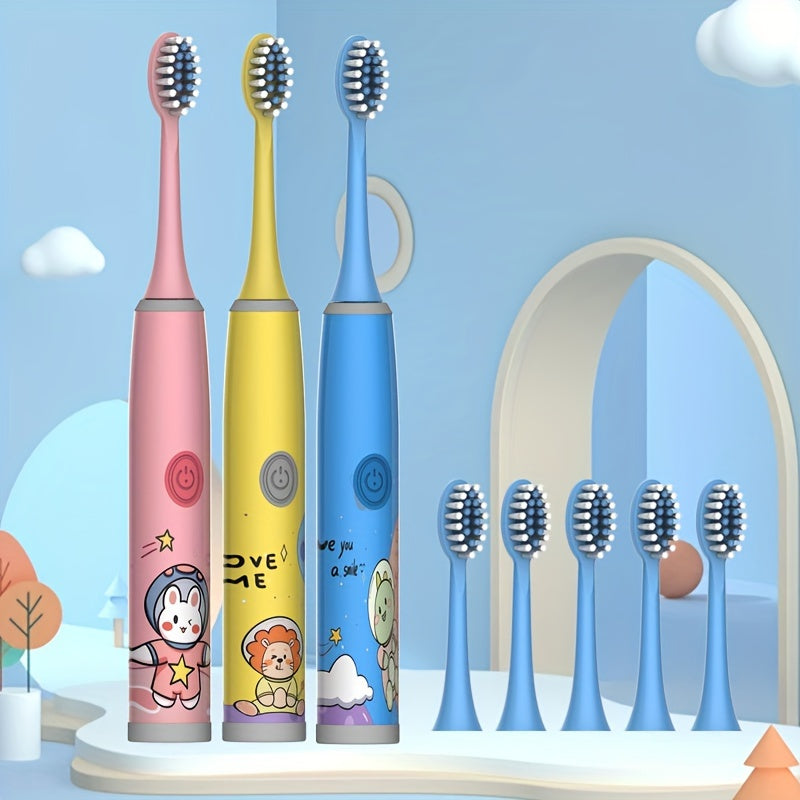 Children's electric toothbrush (includes 5 replacement brush heads)