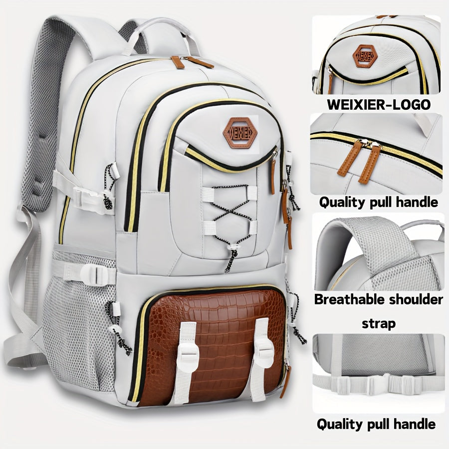 Men's Casual Backpack - Large Capacity Durable Nylon With Multiple Pockets and Portable Laptop Compartment