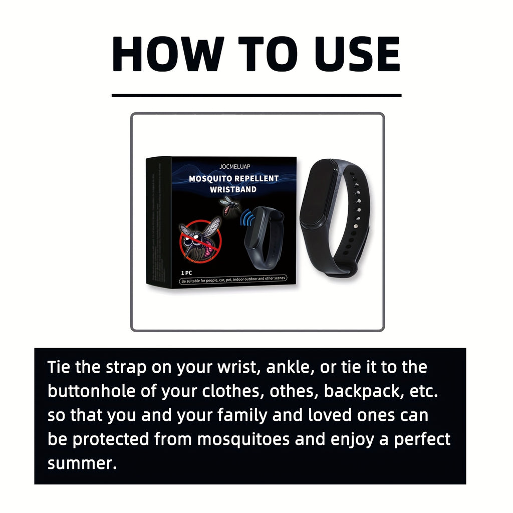 1 pc. silicone bracelet with mosquito repellent function - portable and stylish