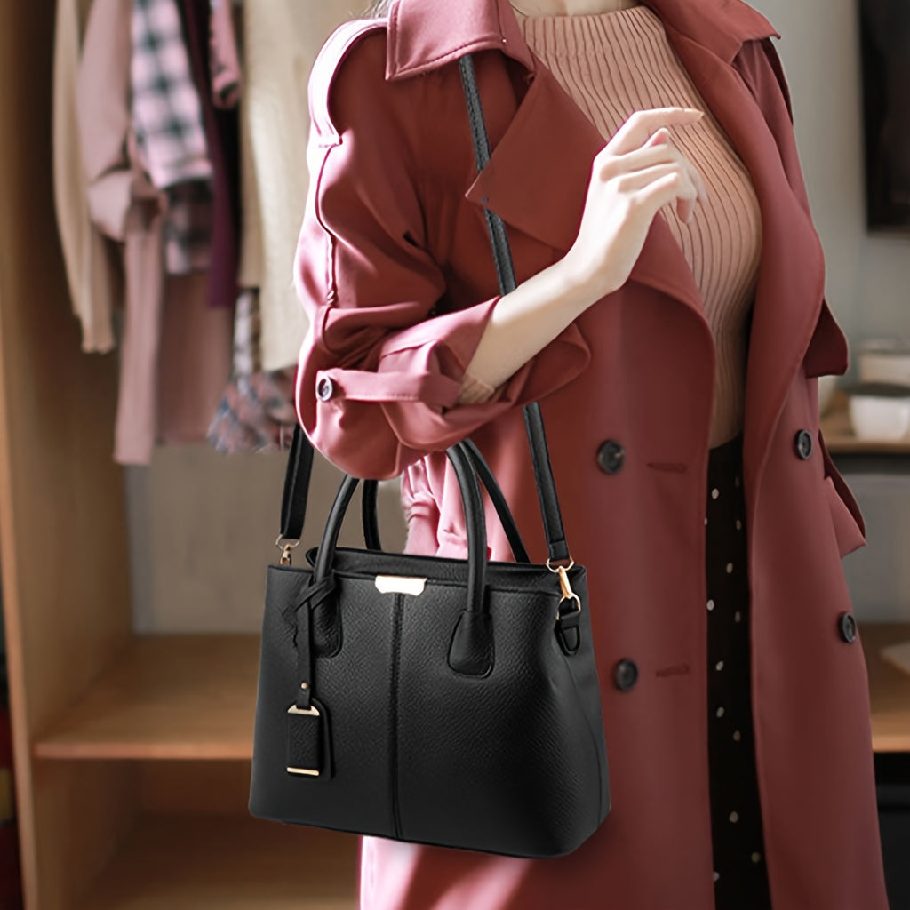 Stylish Black Quilted Tote Bag for Women