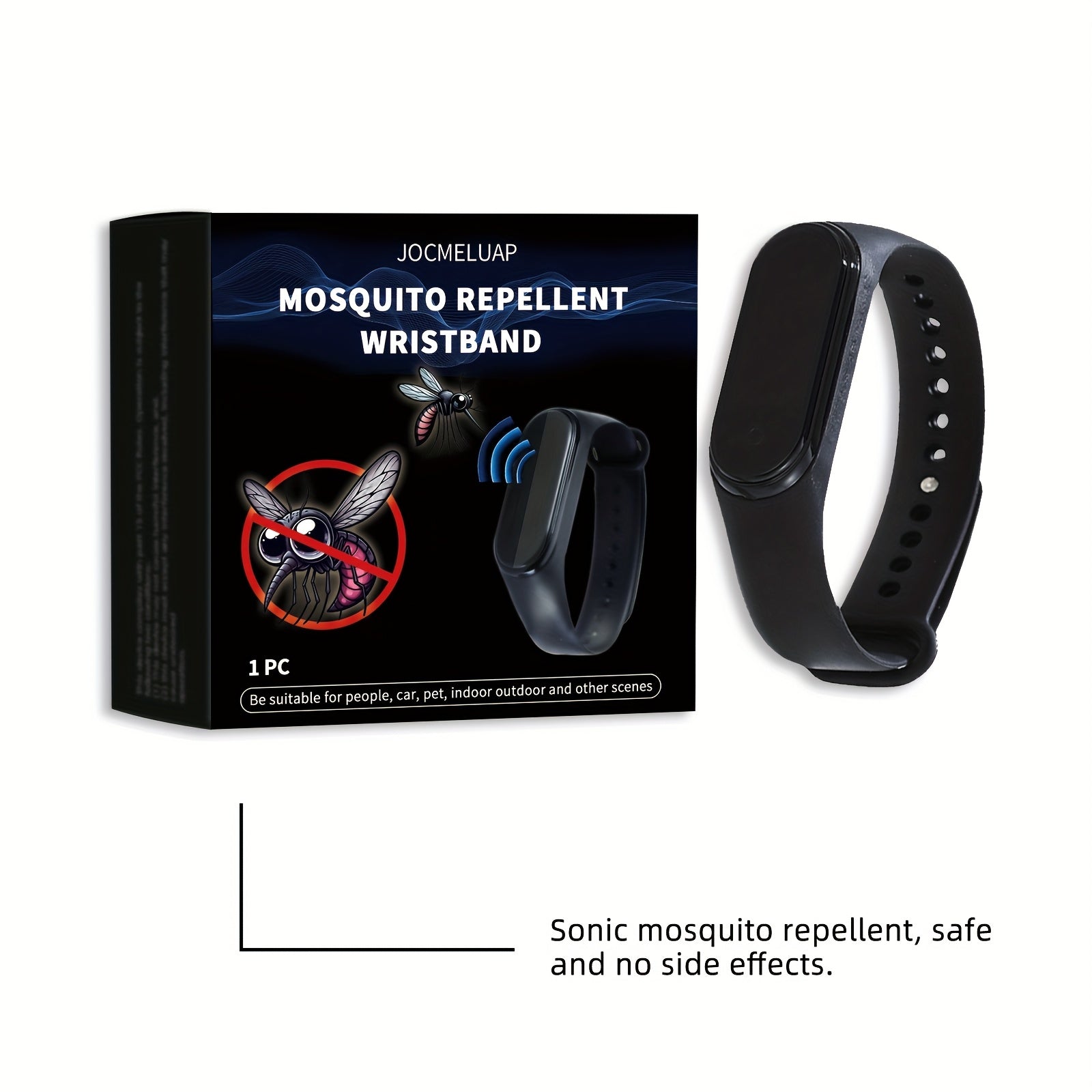 1 pc. silicone bracelet with mosquito repellent function - portable and stylish