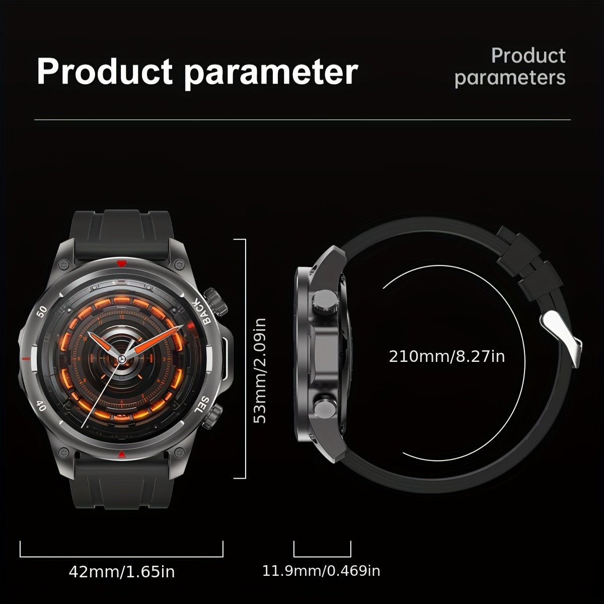 Fanwear men's smartwatch with fitness tracker