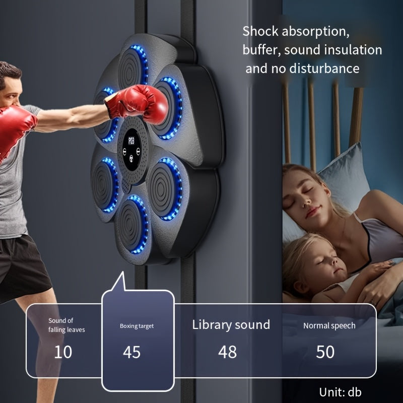 Smart music boxing trainer with LED &amp; digital display