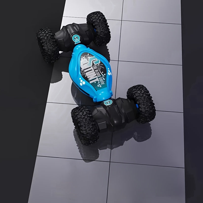 LED-lit stunt RC car with gesture control and climbing