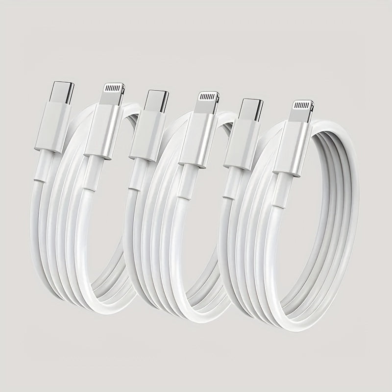 3-Pack Snabbladdningskabel USB-C till Lightning
