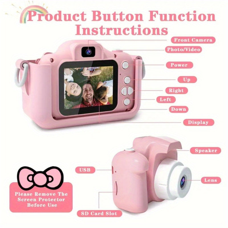 HD dual camera for kids with fun filters and games