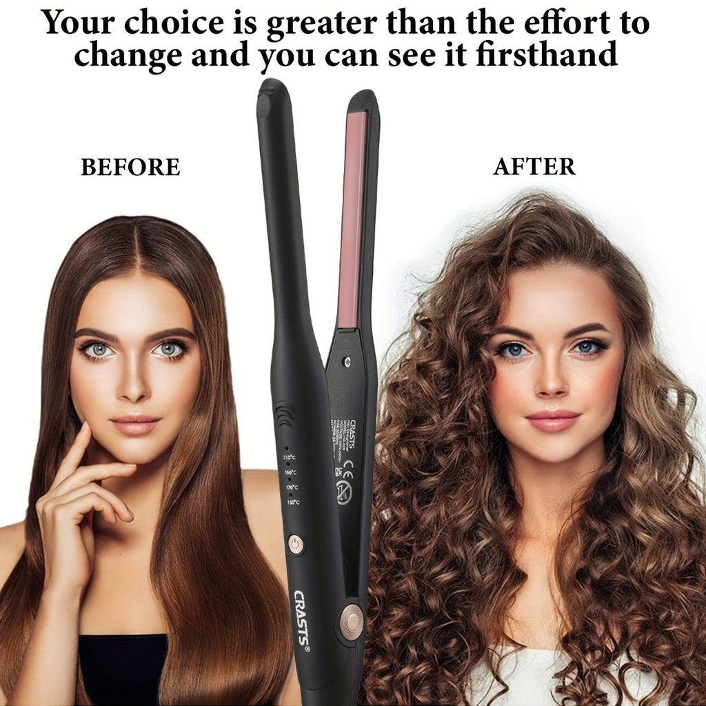 Curling iron for straight and curly hairstyles