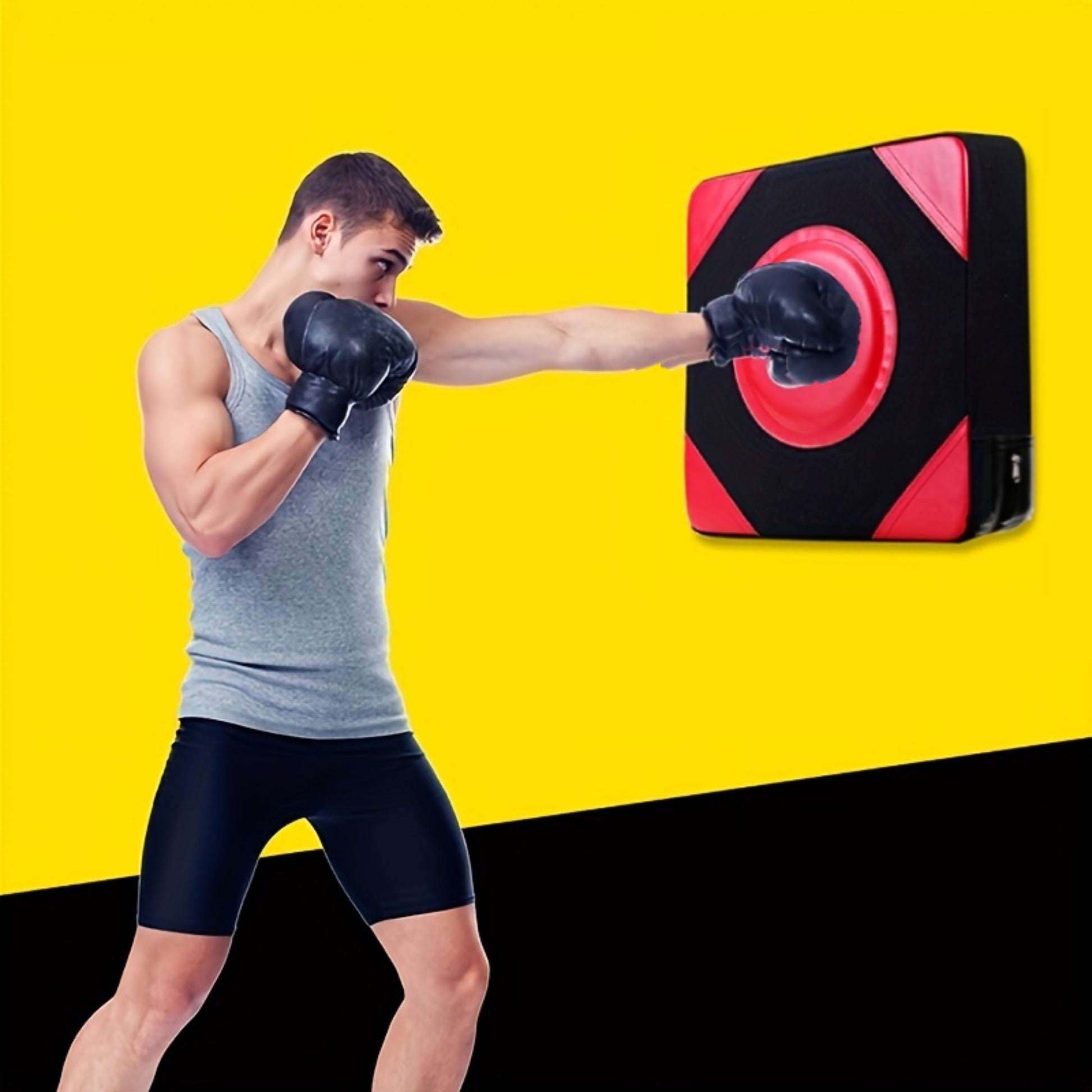 Wall-mounted boxing marker in faux leather