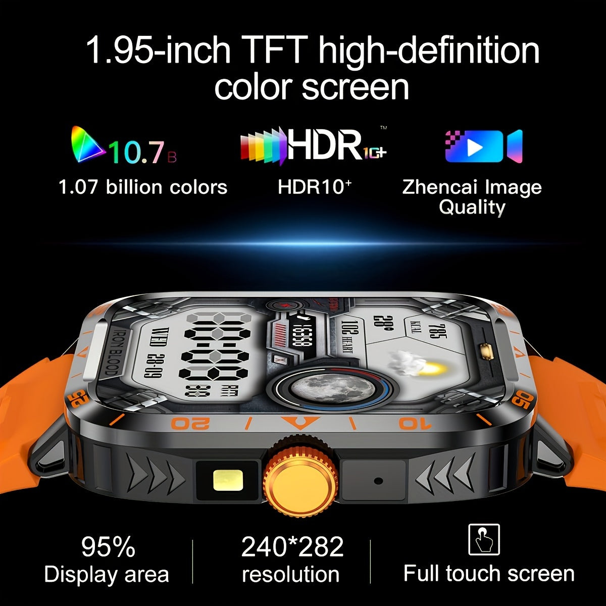 Smartwatch with LED &amp; 100+ sports modes