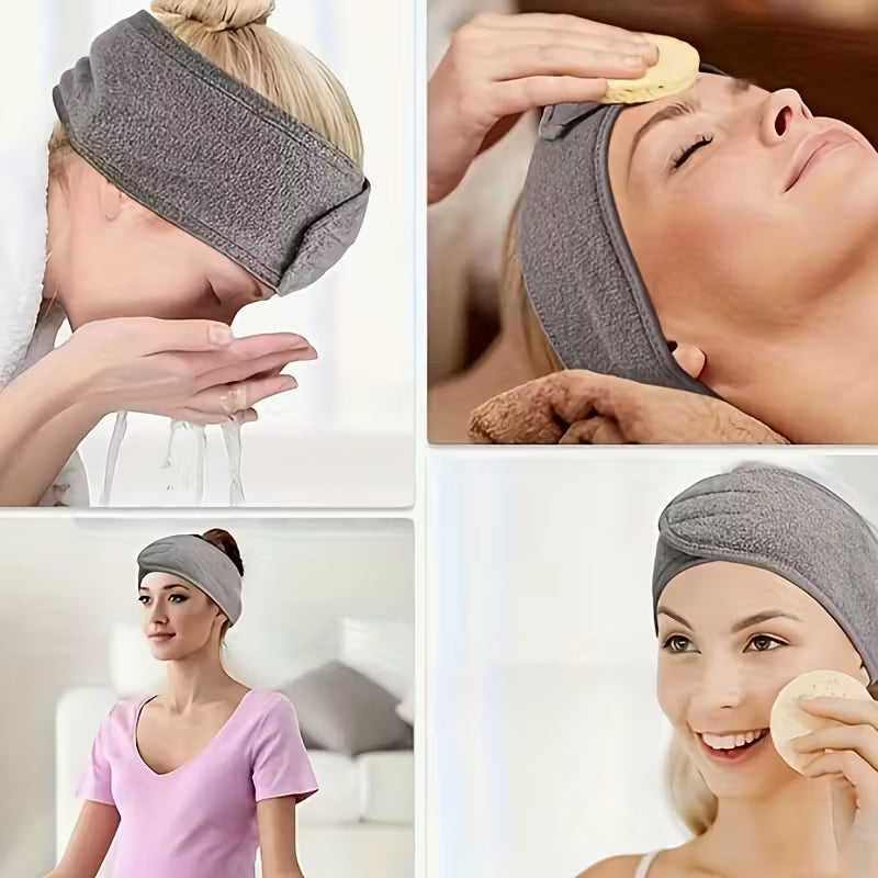 Justerbart och Halkfritt Smink- och Spa-Hårband för Ansiktsvård
