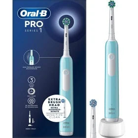 Oral-B Pro Series 1, 2-pack electric toothbrush black &amp; turquoise