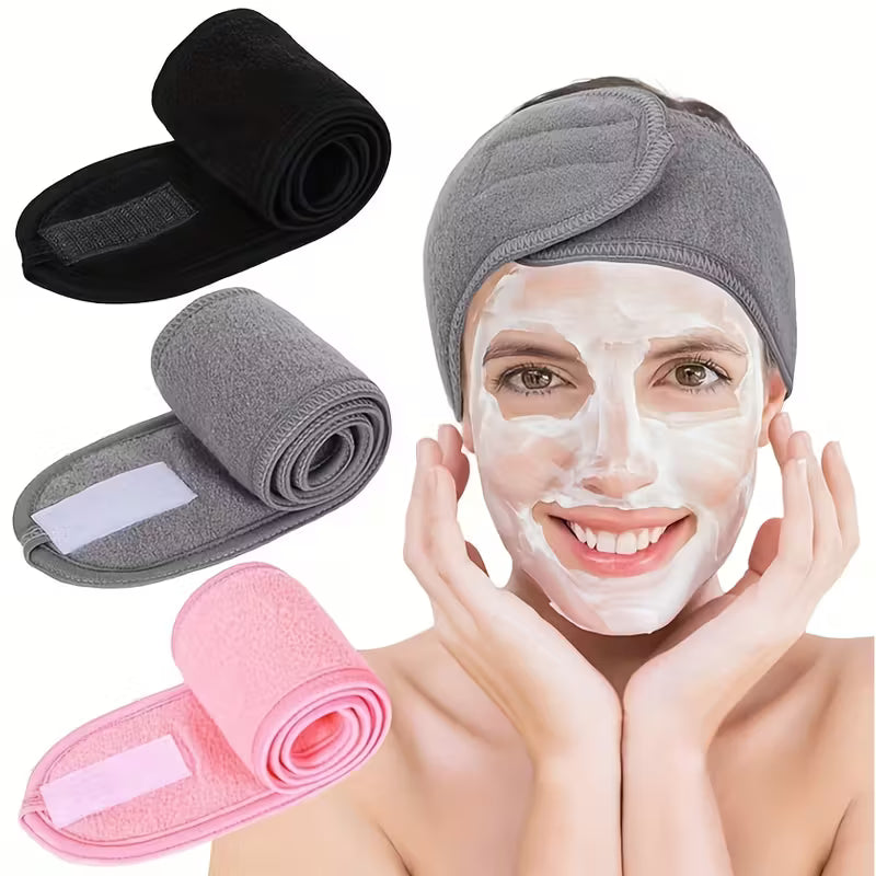 Justerbart och Halkfritt Smink- och Spa-Hårband för Ansiktsvård